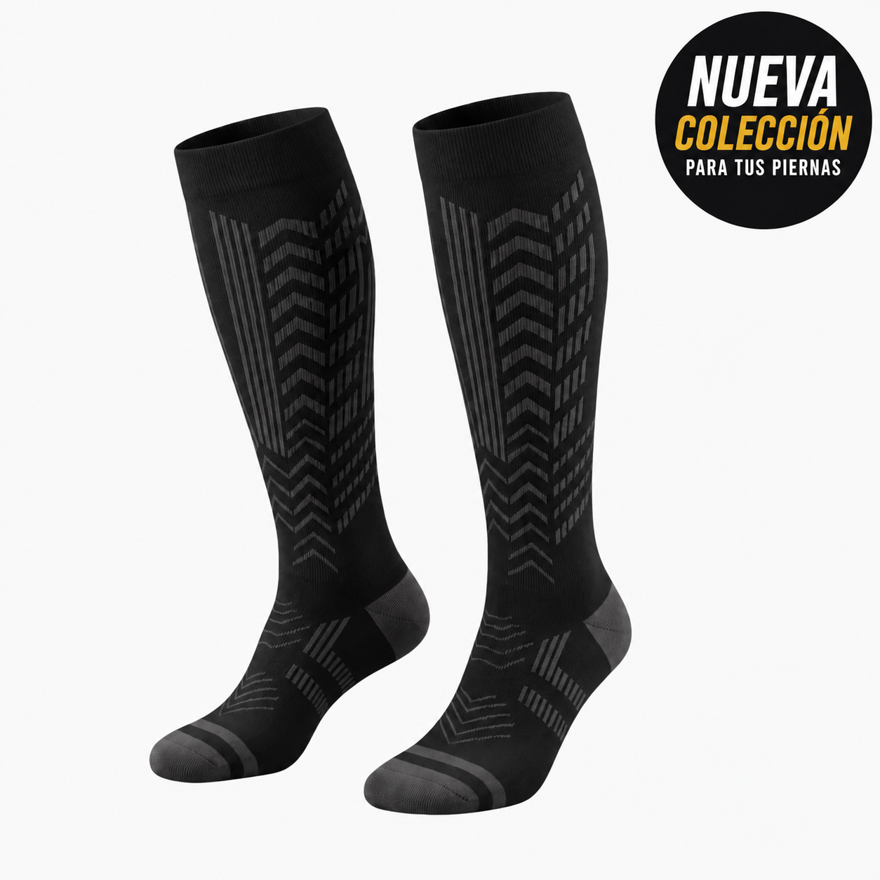 Velaros · Calcetines de Compresión Altos · Negro